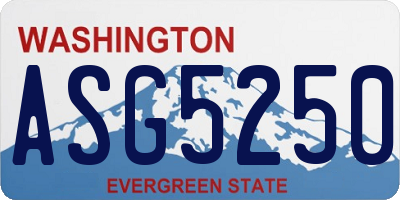 WA license plate ASG5250