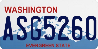 WA license plate ASG5260