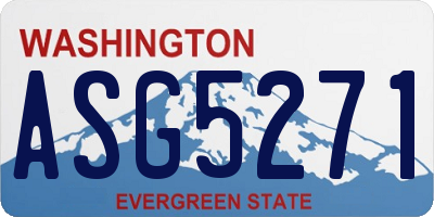 WA license plate ASG5271