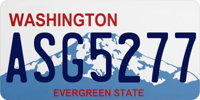WA license plate ASG5277
