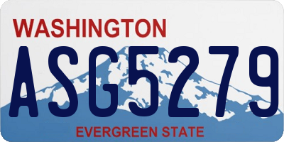 WA license plate ASG5279