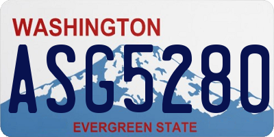 WA license plate ASG5280
