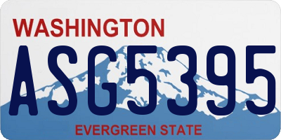 WA license plate ASG5395