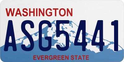 WA license plate ASG5441