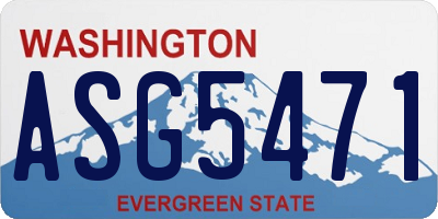 WA license plate ASG5471