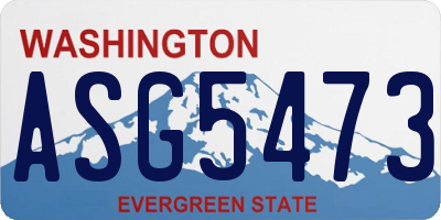 WA license plate ASG5473