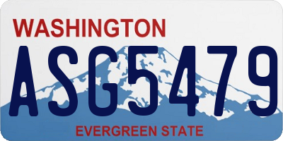 WA license plate ASG5479