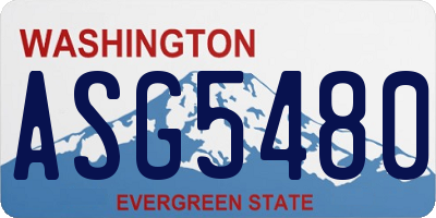 WA license plate ASG5480