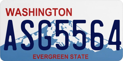 WA license plate ASG5564