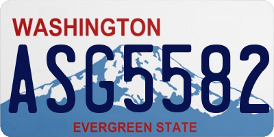 WA license plate ASG5582