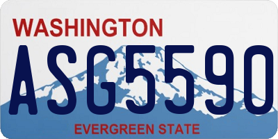 WA license plate ASG5590