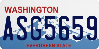 WA license plate ASG5659