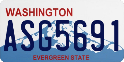 WA license plate ASG5691