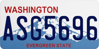WA license plate ASG5696