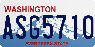 WA license plate ASG5710