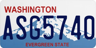 WA license plate ASG5740