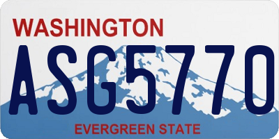WA license plate ASG5770