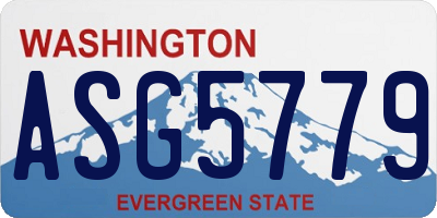 WA license plate ASG5779