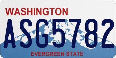 WA license plate ASG5782