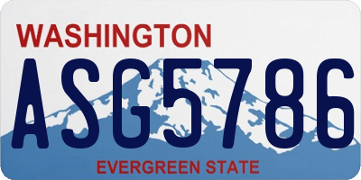 WA license plate ASG5786