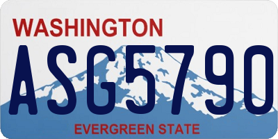 WA license plate ASG5790