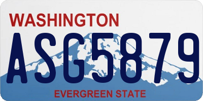 WA license plate ASG5879