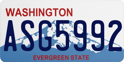 WA license plate ASG5992