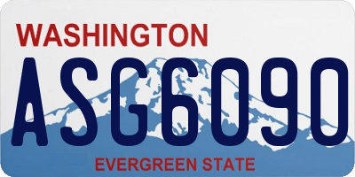 WA license plate ASG6090