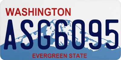 WA license plate ASG6095