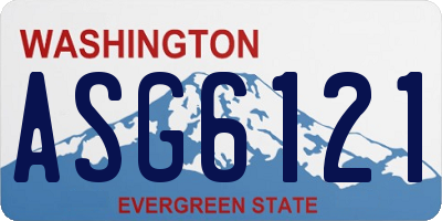 WA license plate ASG6121
