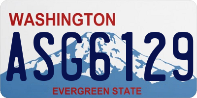 WA license plate ASG6129