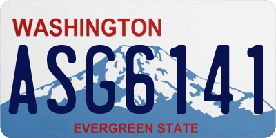 WA license plate ASG6141