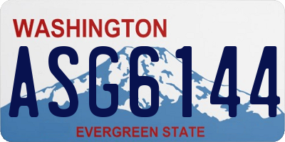 WA license plate ASG6144