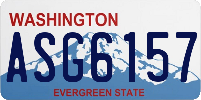 WA license plate ASG6157