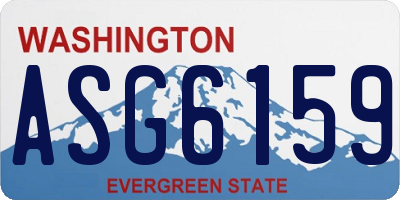 WA license plate ASG6159