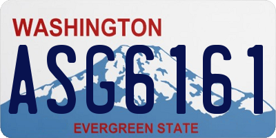 WA license plate ASG6161