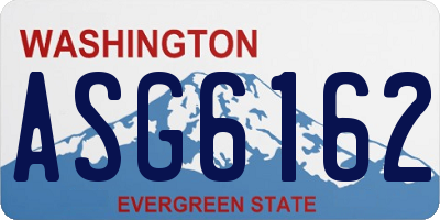 WA license plate ASG6162