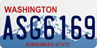 WA license plate ASG6169