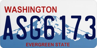 WA license plate ASG6173