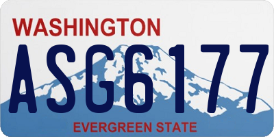 WA license plate ASG6177