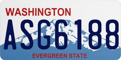 WA license plate ASG6188