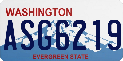 WA license plate ASG6219