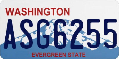 WA license plate ASG6255