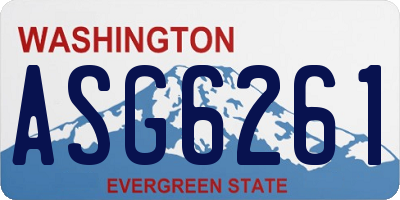 WA license plate ASG6261