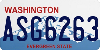 WA license plate ASG6263