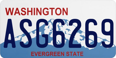 WA license plate ASG6269