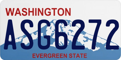 WA license plate ASG6272