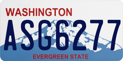 WA license plate ASG6277