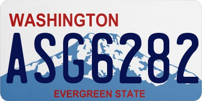 WA license plate ASG6282