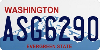 WA license plate ASG6290